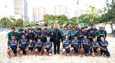 พล.อ.ดร.สุภมนัส นำทีมติดตาม ฟุตบอลชายหาดไทย ก่อนลุยศึกเอเชียนบีชเกมส์